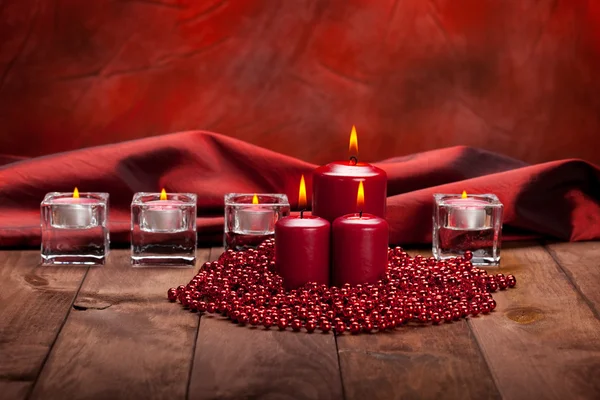 蜡烛-圣诞装饰 — 图库照片