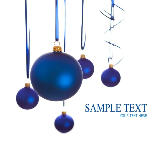 Mavi Noel topları — Stok fotoğraf