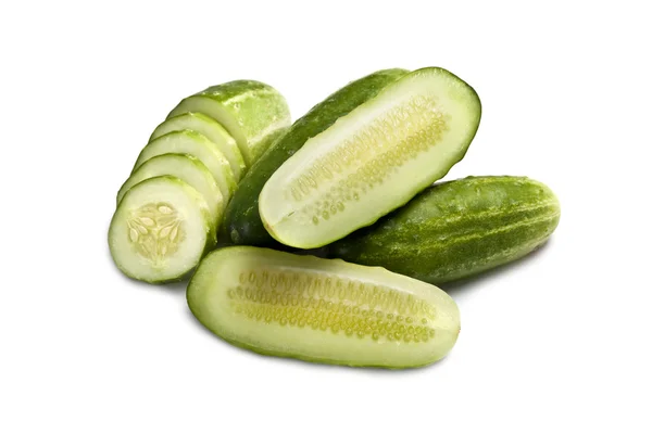 Cucumbers with cucumber slices — Stock Photo, Image