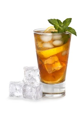 Glass of iced tea clipart