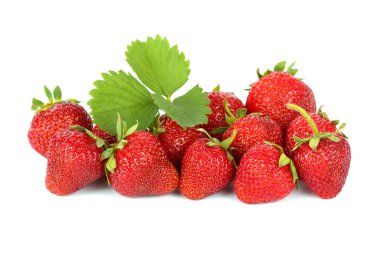 Strawberries on white background clipart