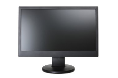 LCD monitor on white background clipart