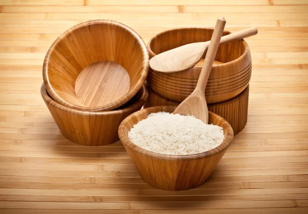 Ryż na misce — Zdjęcie stockowe