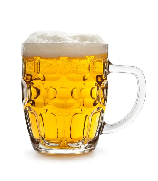白い背景の上のビール — ストック写真