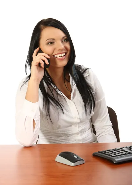 Office worker calling — Stock Photo, Image
