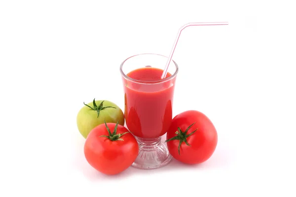 Tomato Juice and fresh tomatoes — Stock Photo, Image