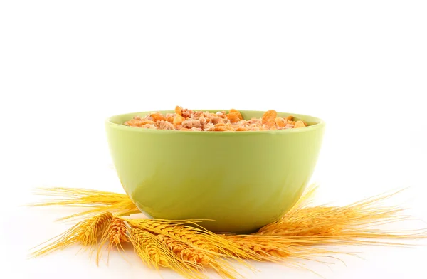 Tigela de cereais - Flocos de milho — Fotografia de Stock
