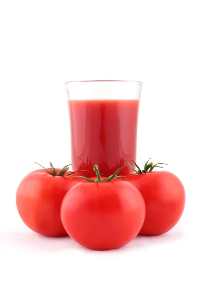 Tomater och tomatjuice — Stockfoto