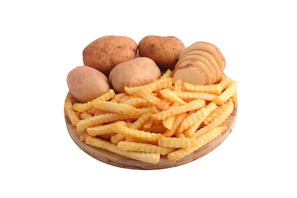 stock image French fries and potatoes