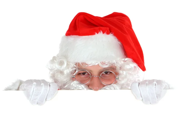 Weihnachtsmann versteckt — Stockfoto