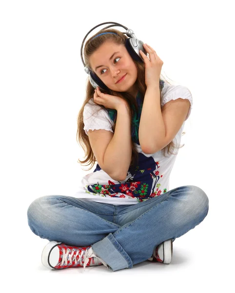 Teen enjoying music — Stock Photo, Image