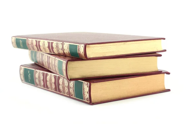 Knihy na bílém pozadí — Stock fotografie