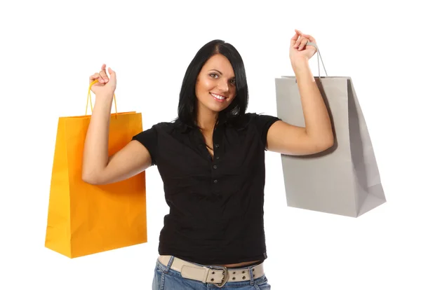 Shopping - woman with shopping bags — Stock Photo, Image