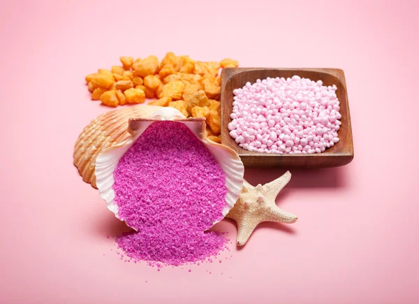 Pink minerals for Spa — Stockfoto