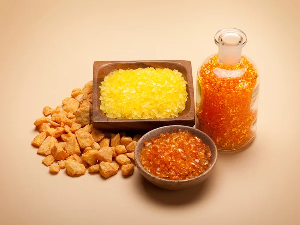 Aromatherapy - Orange bath salt — Stock Photo, Image