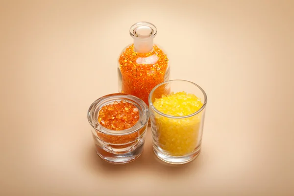 Orange spa och aromaterapi - badsalt — Stockfoto