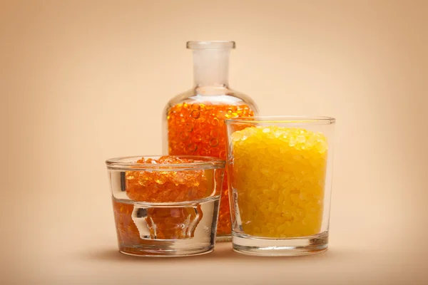 오렌지 스파 및 아로마 테라피-목욕 소금 — 스톡 사진