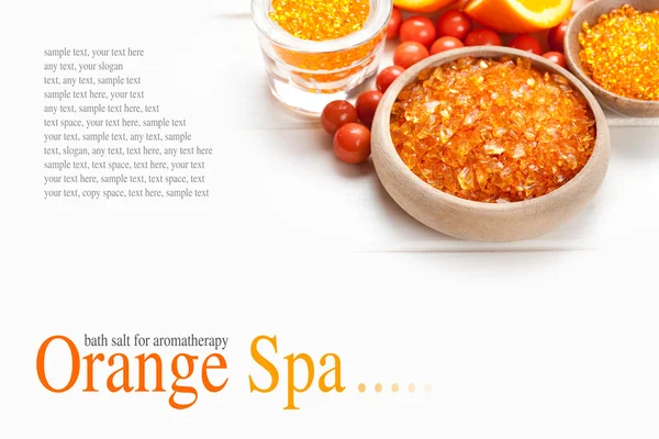 Orange Spa - sale da bagno — Foto Stock