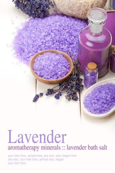 Lavanta aromaterapi için mineraller — Stok fotoğraf