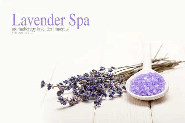 Lavendel Spa - Aromatherapie Mineralien — Stockfoto