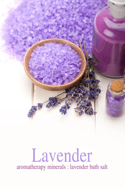 Lavanta aromaterapi için mineraller — Stok fotoğraf