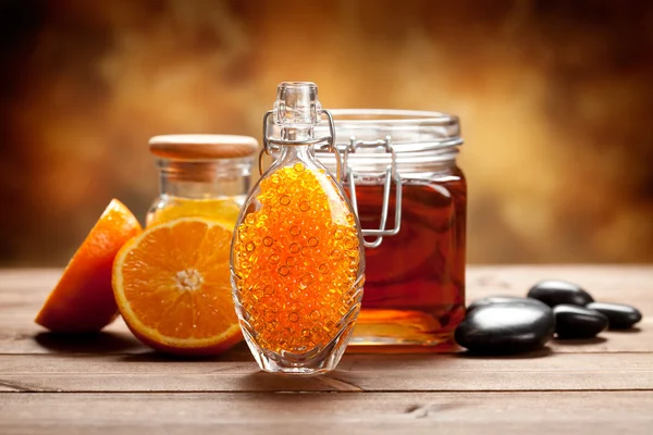 Orange i miód - Leczenie naturalne spa — Zdjęcie stockowe