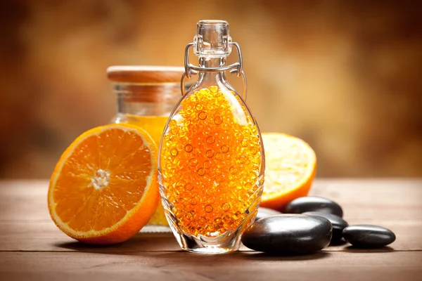橙色温泉-沐浴盐 — 图库照片