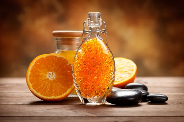 Апельсин - фрукты и минералы для спа — стоковое фото