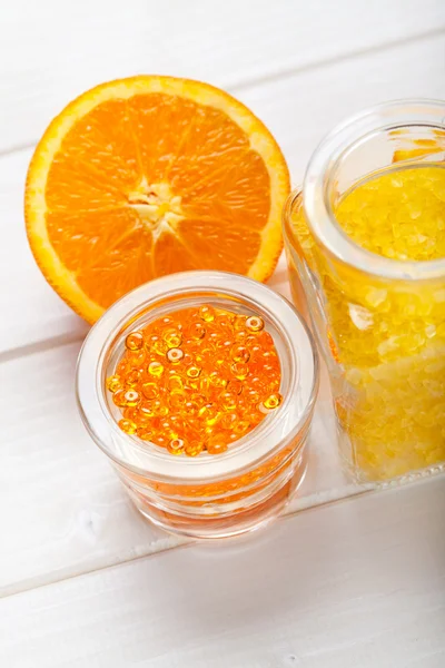 Orangenmineralien für Wellness und Aromatherapie — Stockfoto