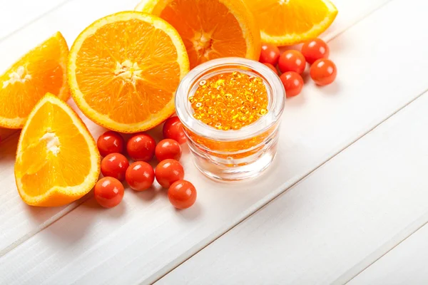 Spa de frutas - sal de baño naranja — Foto de Stock