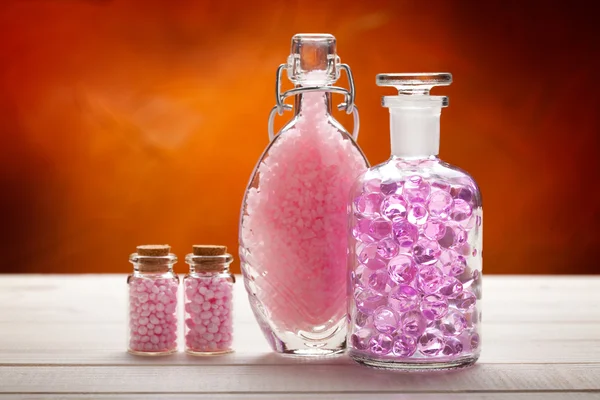 Růžové aromaterapie - lázně minerálů — Stock fotografie