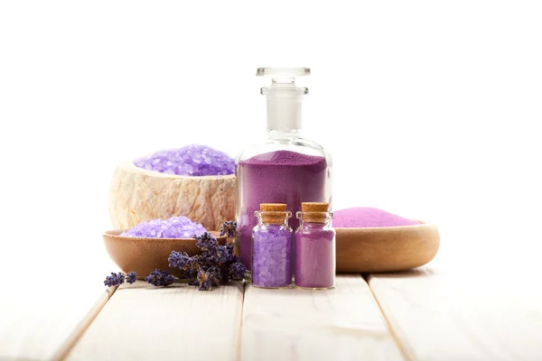 Spa minerals - lavender bath salt — Stock Photo, Image