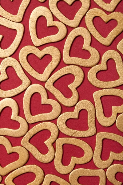 Valentine καρδιές φόντο - χρυσή — Φωτογραφία Αρχείου