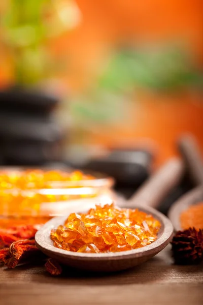 스파 미네랄-오렌지 목욕 소금 — 스톡 사진