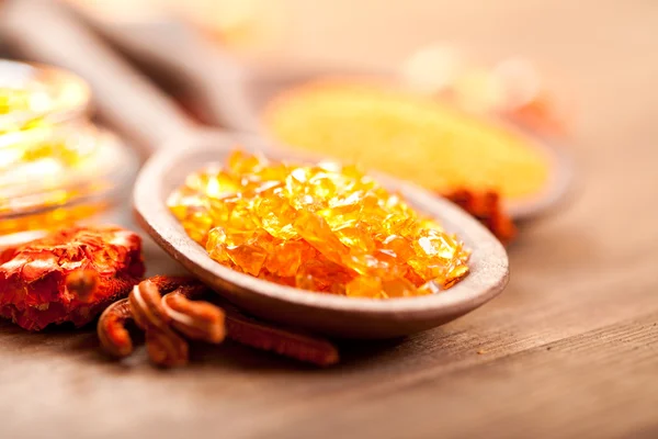 Arancione spa - sale da bagno aromaterapia — Foto Stock
