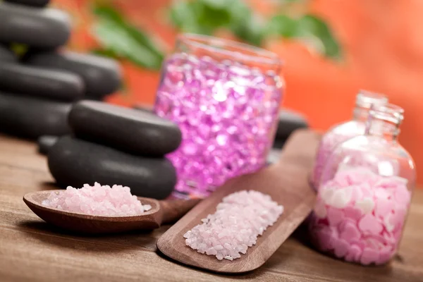 Sól do kąpieli różowy Spa — Zdjęcie stockowe