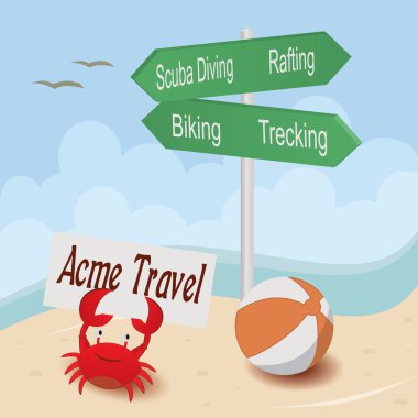 Beach sign clipart