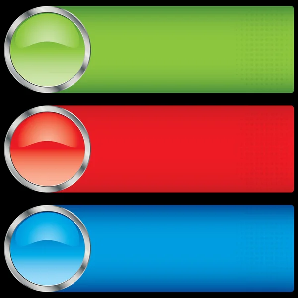 Button banners — Stock Vector