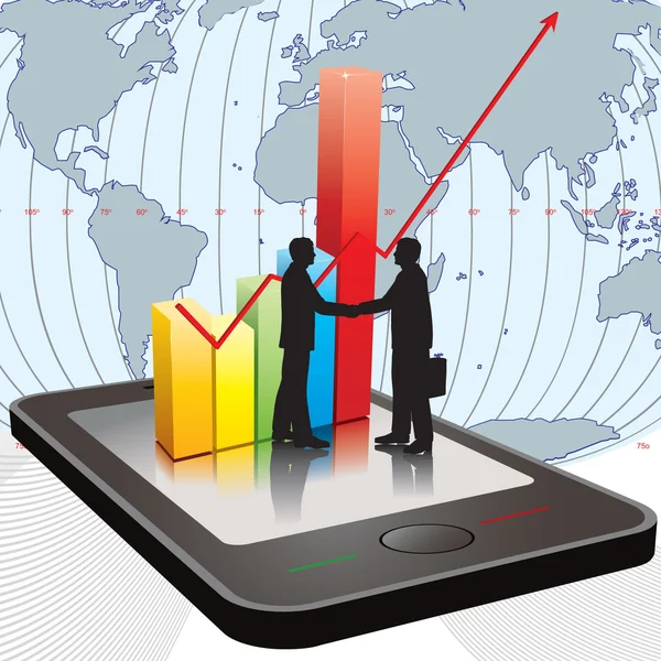 Mobilní obchodní — Stockový vektor