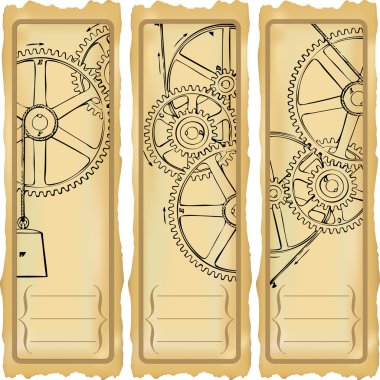 Gears banner clipart