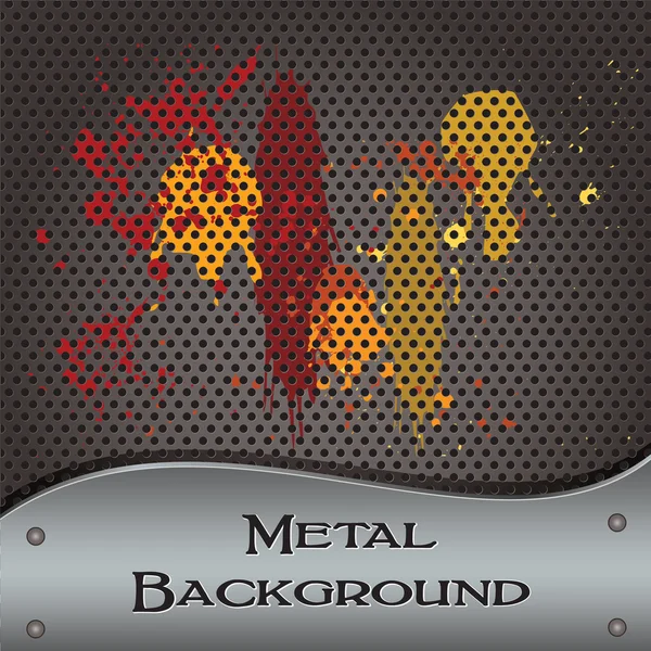Metalen achtergrond markeringen — Stockvector