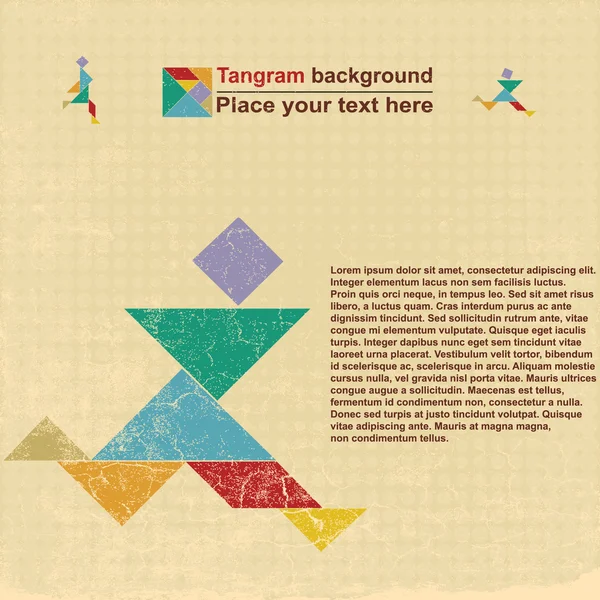 Futó tangram — Stock Vector
