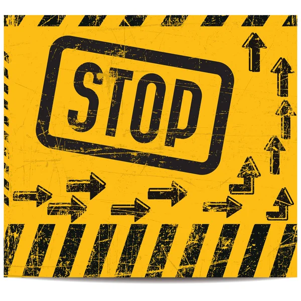 Stop banner — Stock Vector