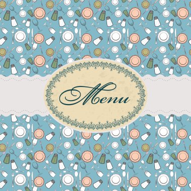 Menu label design clipart