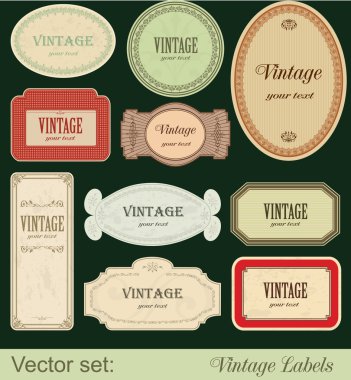 Vintage labels clipart