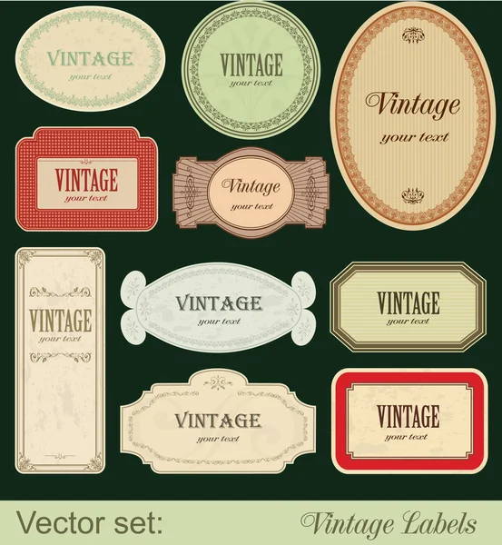 Vintage Etiketleri — Stok Vektör