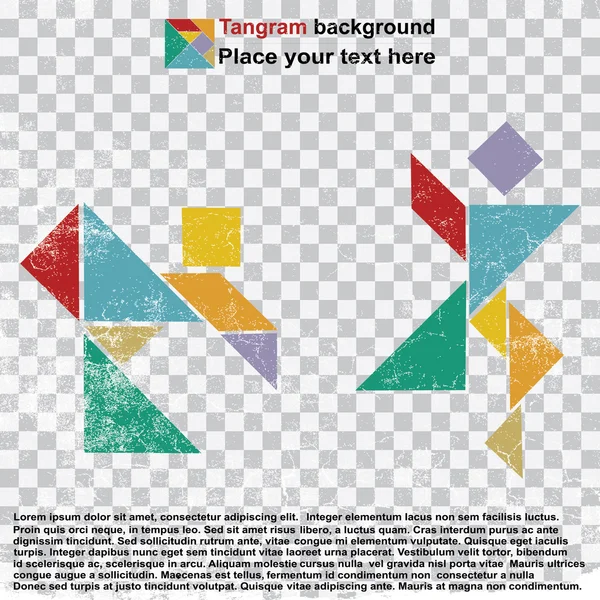 Táncoló tangram — Stock Vector