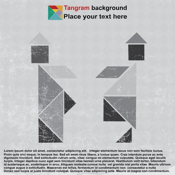 Hatt tangram — Stock vektor