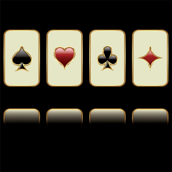 Simboli di poker — Vettoriale Stock
