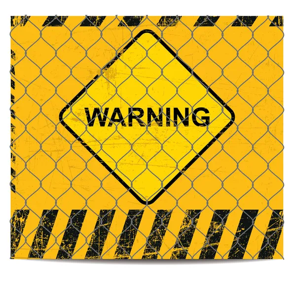 Bannière d'avertissement et de fil — Image vectorielle